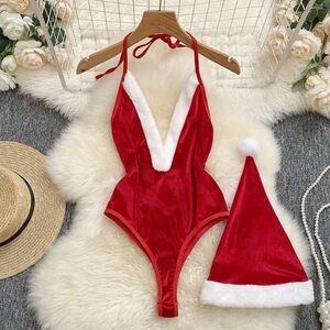 Women's Christmas Lingerie Bodysuit